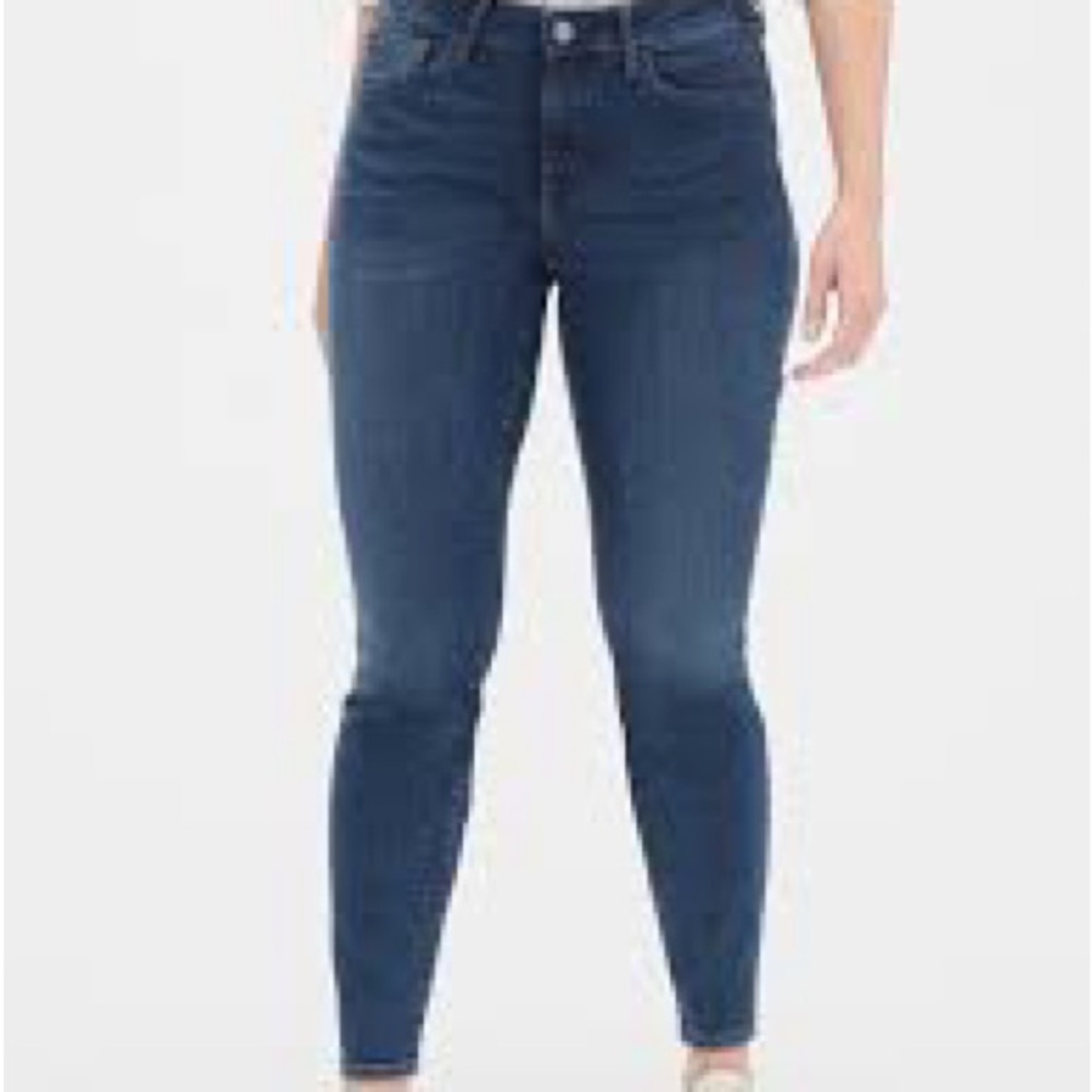 gap mid rise curvy true skinny jeans dark indigo regular